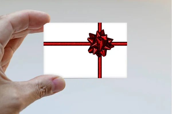 Hand Holding Gift Card — Stock Photo, Image