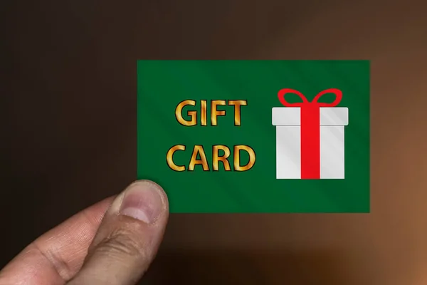 Hand Holding Gift Card — Stock Photo, Image