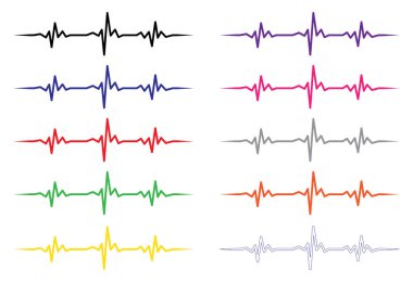 Renkli elektrokardiyogram sinyalleri ayarlandı