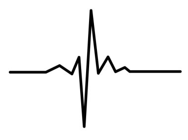 Elektrokardiyogram kalp atışı sembol sinyali