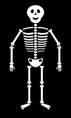 Gülümseen sevimli vektör iskeleti