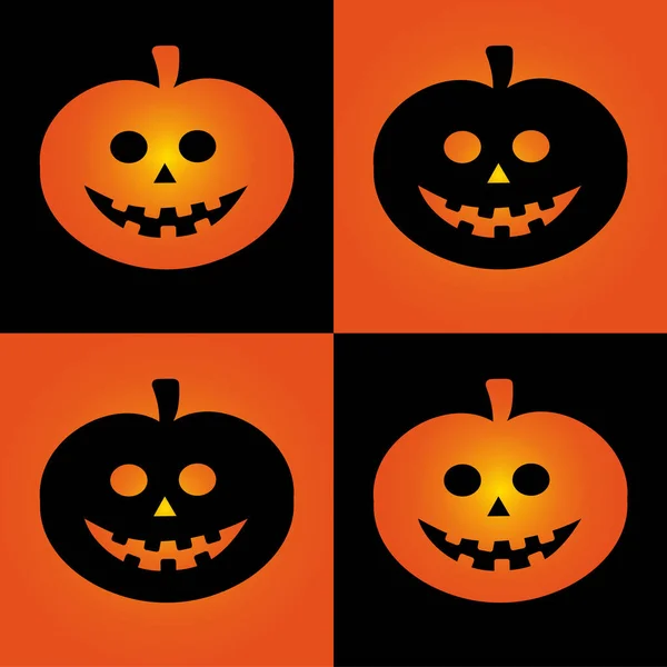 Halloween Muster Mit Lächelnden Kürbissen — Stockfoto
