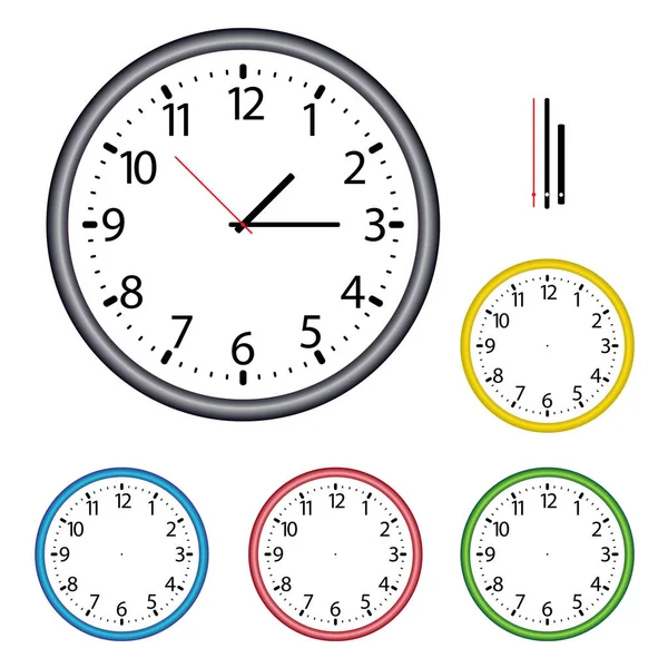 Illustrazione Orologio Parete Completo Lancette — Foto Stock