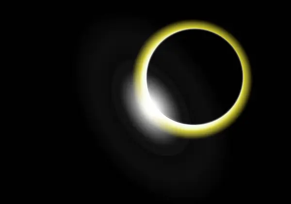 stock image Annular eclipse of the sun and moon