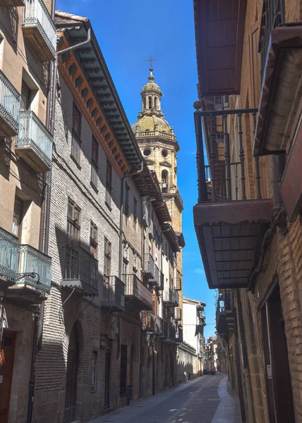 Uente Reina Espanha Agosto 2022 Calle Mayor Medieval Cidade Puente — Fotografia de Stock