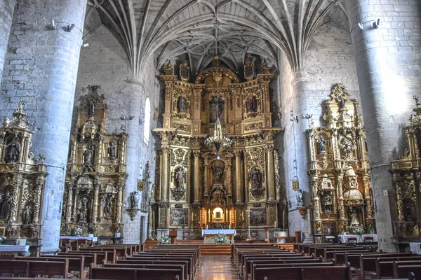 Puente Reina España Ago 2022 Interior Iglesia Medieval Santiago — Foto de Stock