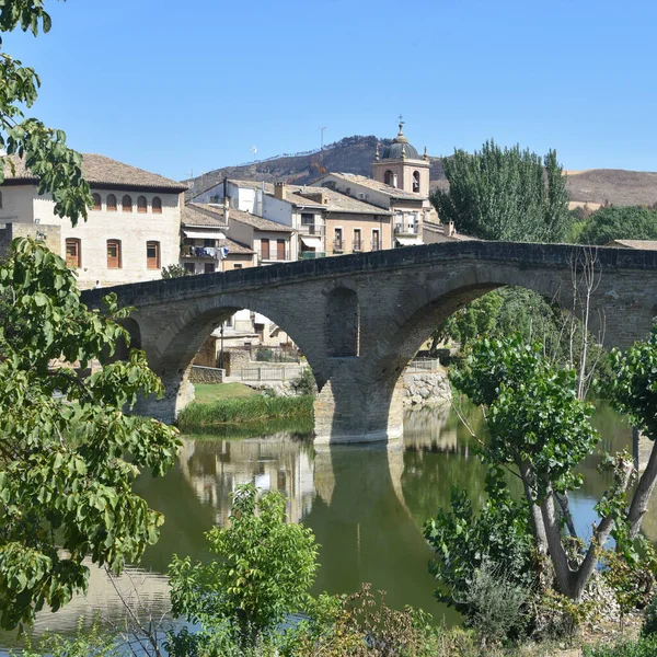 Puente Reina Spanje Aug 2022 Bogen Van Voetgangersbrug Puente Reina — Stockfoto