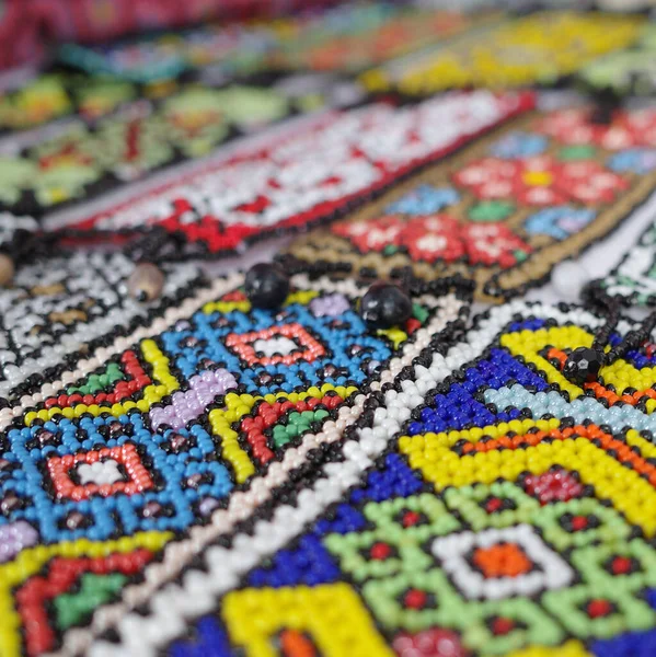 Рынке Икитосе Перу Продаются Местные Амазонские Ткани Текстильные Изделия — стоковое фото