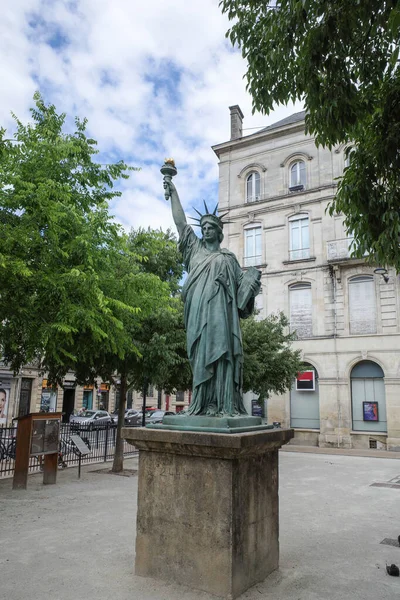 Bordeaux France July 2022 Statue Liberty Replica Place Picard Bordeaux — Stock Photo, Image