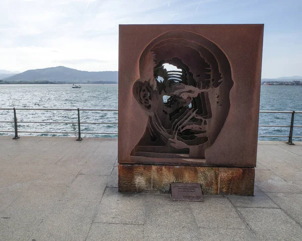 Santander Spanien 2022 Denkmal Für Den Spanischen Dichter Jose Hierro — Stockfoto