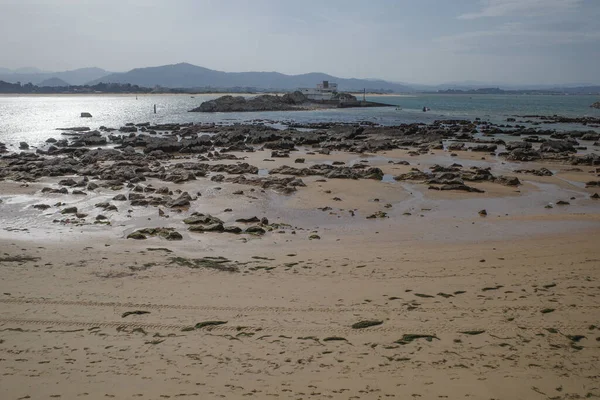 stock image Playa de los Bikinis, Magdalena Peninsula, Santander, Cantabria, Spain