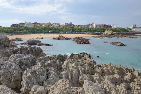 Santander España Oct 2022 Formaciones Rocosas Costa Península Magdalena Playa — Foto de Stock
