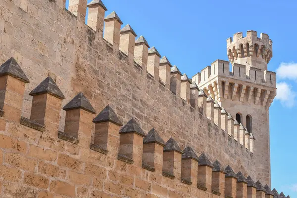 Palma Mallorca Spain Nov 2022 Towers Outer Walls Royal Palace — 스톡 사진
