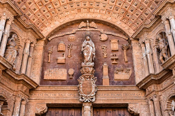 Palma Mallorca Nov 2022 Puerta Entrada Basílica Catedral Santa Maria — Foto de Stock