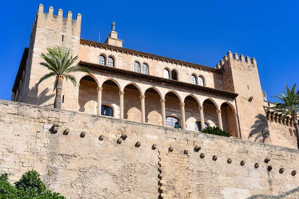 Palma Mallorca Spain November 2022 Towers Outer Walls Royal Palace — 图库照片