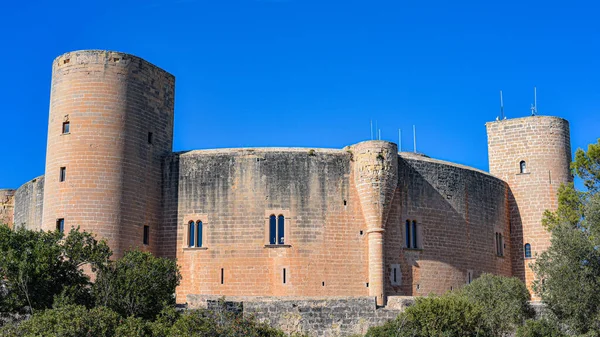 Palma Spain November 2022 Castel Bellver Circular Castle Overlooking City — Stock Photo, Image