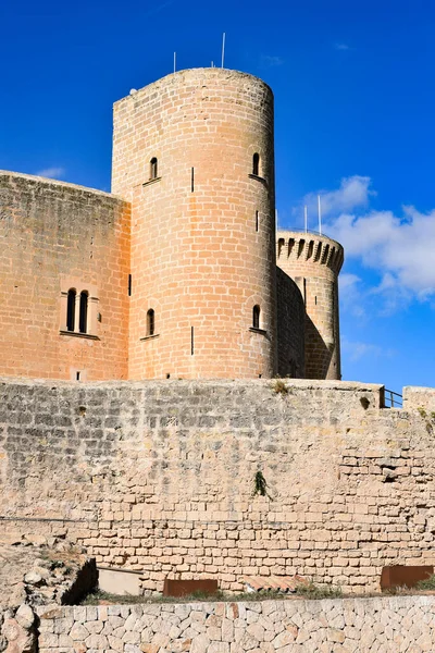 Palma Spanje November 2022 Castel Bellver Een Cirkelvormig Kasteel Met — Stockfoto