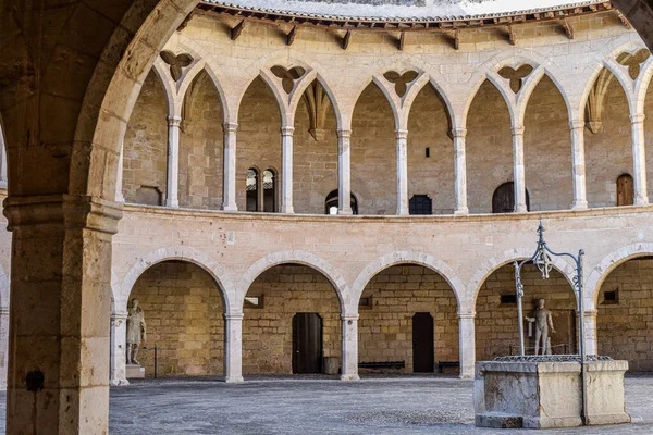 Palma Spanien November 2022 Castel Bellver Ett Cirkulärt Slott Med — Stockfoto