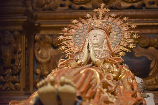 Palma Mallorca Španělsko Listopadu 2022 Náboženské Sochy Vystavené Bazilice Katedrály — Stock fotografie