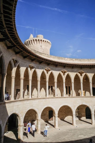 Palma Spanien November 2022 Castel Bellver Eine Kreisrunde Burg Mit — Stockfoto