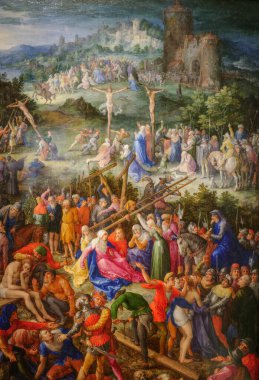 Floransa, İtalya - 20 Kasım 2022: Rönesans Sanatları Uffizi Galerisi 'nde sergileniyor