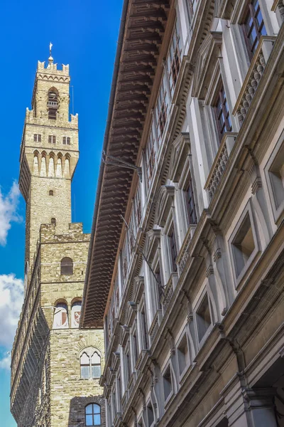 Florença Itália Novembro 2022 Palazzo Vecchio Visto Galeria Uffizi — Fotografia de Stock
