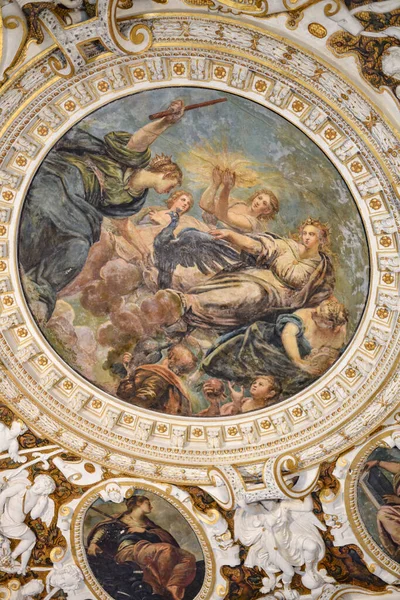 Velence Olaszország Nov 2022 Mennyezeti Művészeti Dekoráció Palazzo Ducale Kamarájában — Stock Fotó