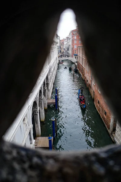 Venedik Talya Kasım 2022 Çekiş Köprüsü Doges Sarayı Nın Içinden — Stok fotoğraf