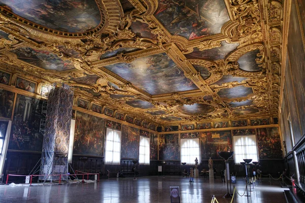 Veneza Itália Novembro 2022 Salla Del Maggior Consiglio Palazzo Ducale — Fotografia de Stock