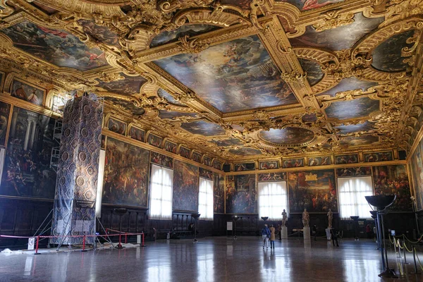 Venedig Italien Nov 2022 Salla Del Maggior Consiglio Palazzo Ducale — Stockfoto