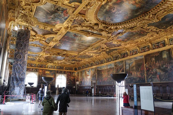 Venezia Nov 2022 Salla Del Maggior Consiglio Palazzo Ducale — Foto Stock