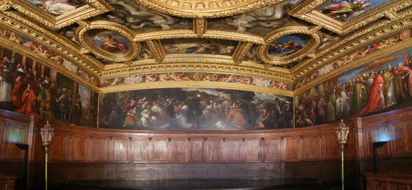 Venezia Nov 2022 Decorazione Artistica Soffitto Nelle Camere Palazzo Ducale — Foto Stock