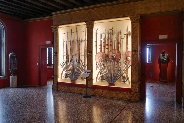 Venezia Nov 2022 Armatura Medievale Mostra Palazzo Ducale — Foto Stock