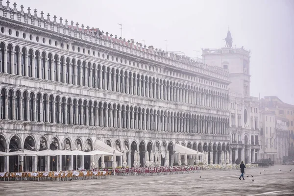 Wenecja Włochy Lis 2022 Wczesnym Rankiem Piazza San Marco — Zdjęcie stockowe