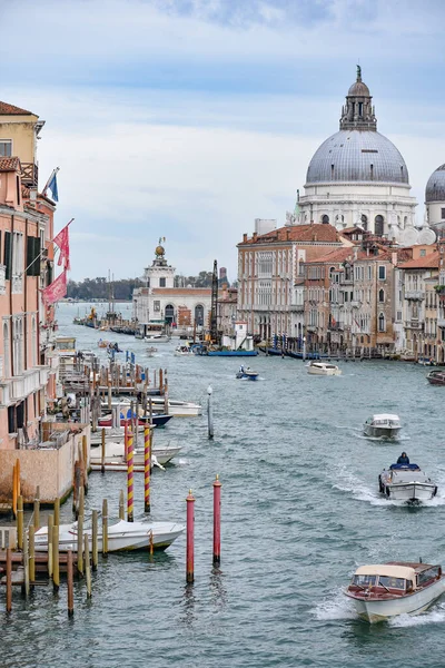 stock image Venice, Italy - 14 Nov, 2022: Basilica Santa Maria and the Grand Canal from Ponte dell'Accademia