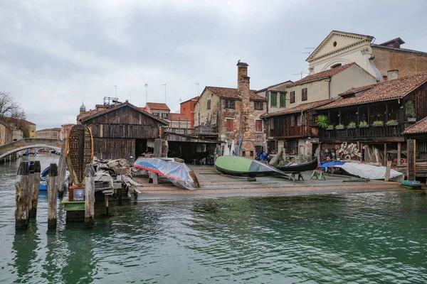 Венеція Італія Nov 2022 Gondola Workshop Squero San Trovaso — стокове фото