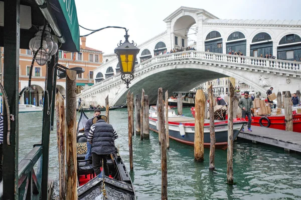 Венеция Италия Ноября 2022 Года Вид Мост Риальто Большой Канал — стоковое фото