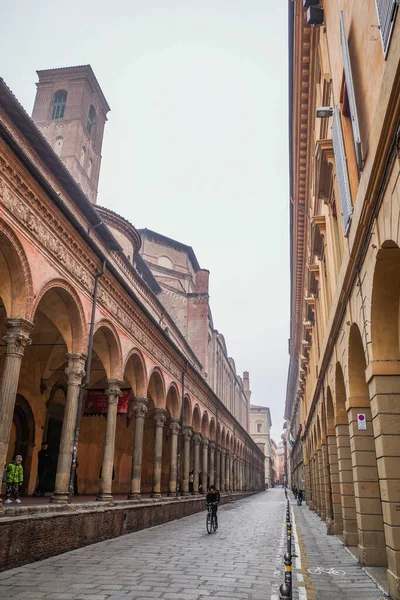 Bologna Italien Nov 2022 Traditionelle Lauben Überdachter Bogen — Stockfoto