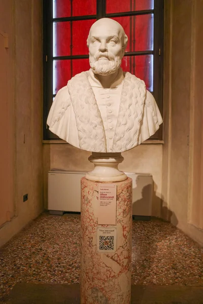 Bologna Italy Nov 2022 Bust Ulisse Aldrovandi Museo Palazzo Poggi — Stock Photo, Image