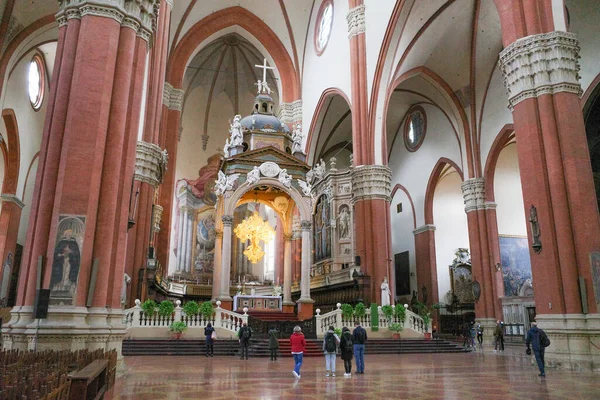 Bolonia Italia Nov 2022 Interior Basílica San Petronio — Foto de Stock