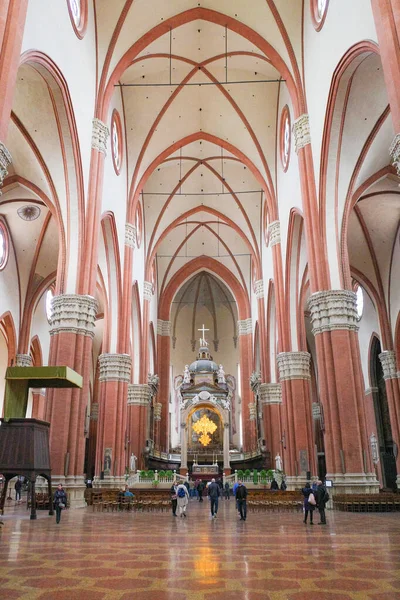 Bolonia Italia Nov 2022 Interior Basílica San Petronio — Foto de Stock