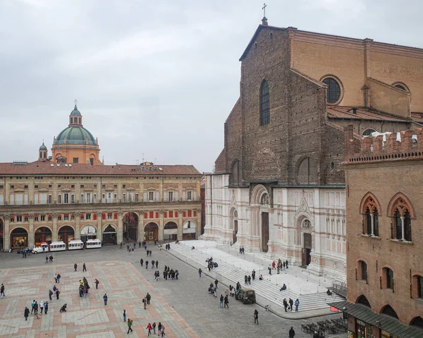 Bologna Italien Nov 2022 Basilica San Petronio Auf Der Piazza — Stockfoto
