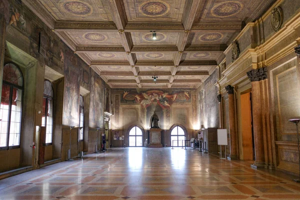 Bolonia Włochy Nov 2022 Wnętrza Ratusza Palazzo Accursio — Zdjęcie stockowe