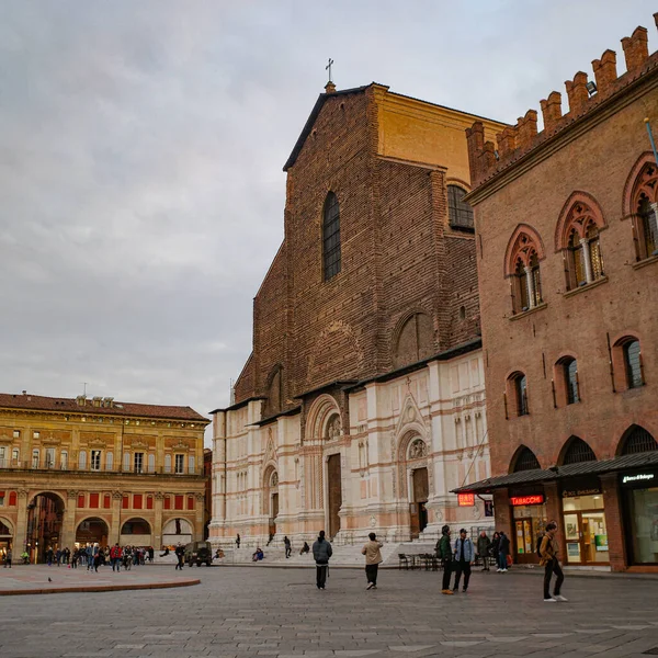 Bologna Italien Nov 2022 Basilica San Petronio Auf Der Piazza — Stockfoto