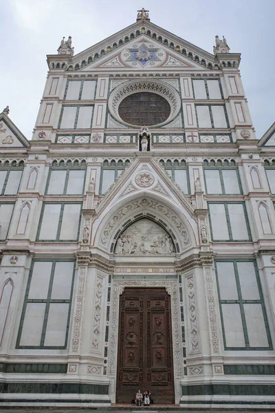 Florencja Włochy Lis 2022 Jarmark Bożonarodzeniowy Piazza Santa Croce Bazylika — Zdjęcie stockowe