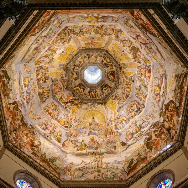 Florencja Włochy Lis 2022 Obraz Sąd Ostateczny Suficie Duomo Florencja — Zdjęcie stockowe