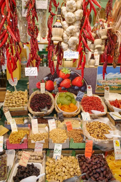 Florença Itália Novembro 2022 Produtos Locais Venda Mercado Interno Mercato — Fotografia de Stock