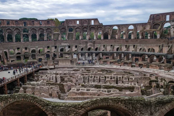 Roma Itália Novembro 2022 Coliseu Mundialmente Famoso Anfiteatro Romano — Fotografia de Stock