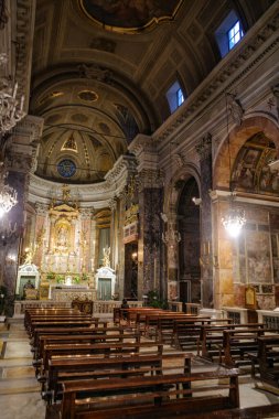 Roma, İtalya - 26 Kasım 2022: San Silvestro in Capite (Birinci Saint Sylvester Kilisesi)