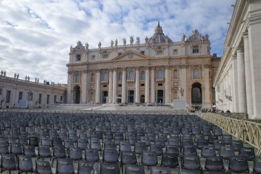 Roma, İtalya - 27 Kasım 2022: St. Peter 's Meydanı, Vatikan